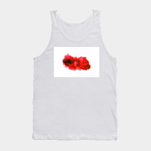 Abstract red hot explosion with sparks isolated on black background Tank Top